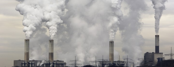 Smokestacks with pollution